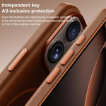 Custodia per PC in pelle di elefante con copertura totale e chiusura magnetica in microfibra., For iPhone 16, For iPhone 15 Pro Max, For iPhone 15 Pro