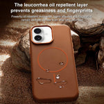 Custodia per PC in pelle di elefante con copertura totale e chiusura magnetica in microfibra., For iPhone 16, For iPhone 15 Pro Max, For iPhone 15 Pro
