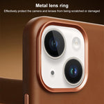 Custodia per PC in pelle di elefante con copertura totale e chiusura magnetica in microfibra., For iPhone 15 Plus / 14 Plus, For iPhone 15, For iPhone 14 / 13