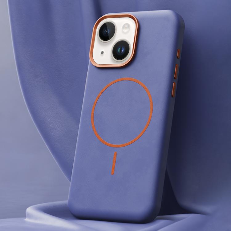 Custodia per PC in pelle di elefante con copertura totale e chiusura magnetica in microfibra., For iPhone 15 Plus / 14 Plus, For iPhone 15, For iPhone 14 / 13