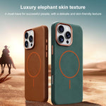 Custodia per PC in pelle di elefante con copertura totale e chiusura magnetica in microfibra., For iPhone 13 Pro
