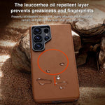 Custodia per PC in pelle di elefante con copertura totale e chiusura magnetica in microfibra., For Samsung Galaxy S24 Ultra 5G, For Samsung Galaxy S23 Ultra 5G