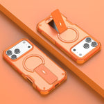 Custodia per telefono con supporto magnetico, effetto pelle traslucida., For iPhone 17 Pro Max, For iPhone 17 Pro