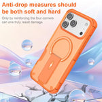 Custodia per telefono con supporto magnetico, effetto pelle traslucida., For iPhone 17 Pro Max, For iPhone 17 Pro