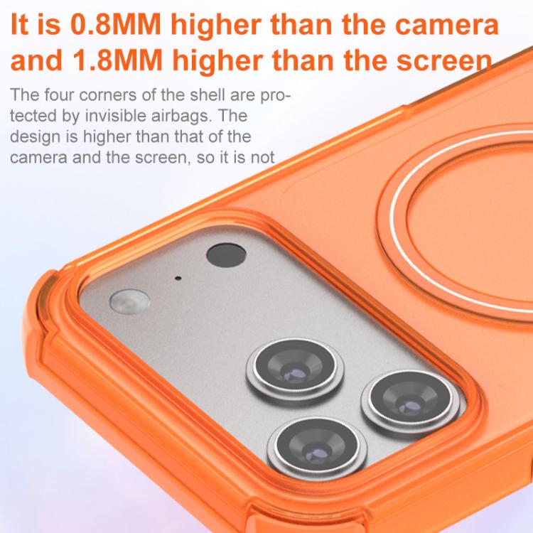 Custodia per telefono con supporto magnetico, effetto pelle traslucida., For iPhone 17 Pro Max, For iPhone 17 Pro