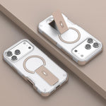 Custodia per telefono con supporto magnetico, effetto pelle traslucida., For iPhone 17 Pro Max, For iPhone 17 Pro
