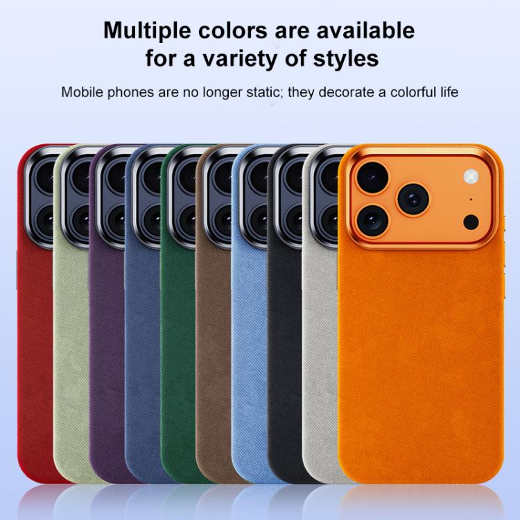 Custodia per telefono magnetica a copertura totale con texture in flanella, For iPhone 17 Pro Max, For iPhone 17 Pro