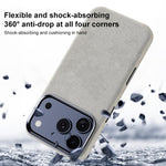 Custodia per telefono magnetica a copertura totale con texture in flanella, For iPhone 17 Pro Max, For iPhone 17 Pro