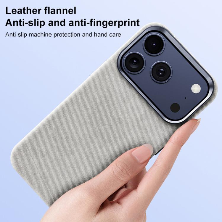 Custodia per telefono magnetica a copertura totale con texture in flanella, For iPhone 17 Pro Max, For iPhone 17 Pro