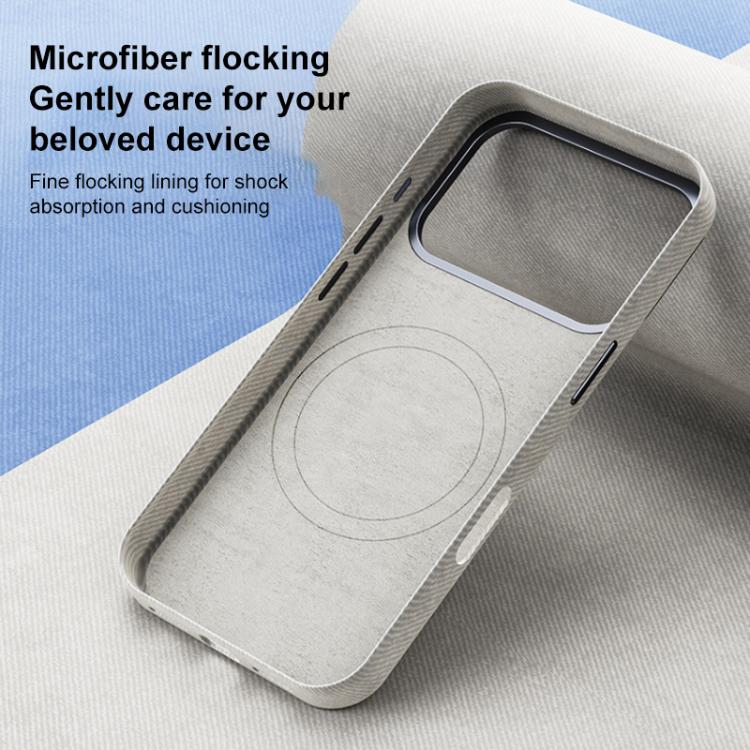 Custodia per telefono magnetica a copertura totale con texture in flanella, For iPhone 17 Pro Max, For iPhone 17 Pro