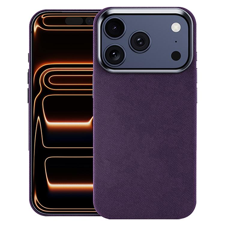 Custodia per telefono magnetica a copertura totale con texture in flanella, For iPhone 17 Pro Max, For iPhone 17 Pro