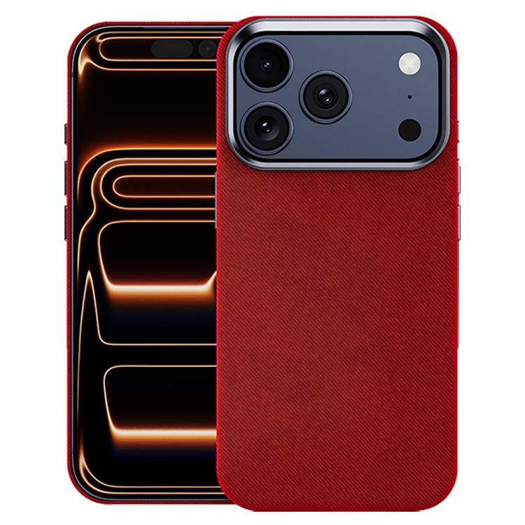 Custodia per telefono magnetica a copertura totale con texture in flanella, For iPhone 17 Pro Max, For iPhone 17 Pro