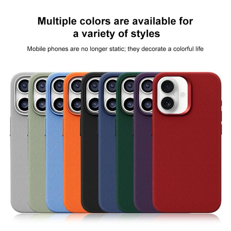 Custodia per telefono magnetica a copertura totale con texture in flanella, For iPhone 17, For iPhone Air