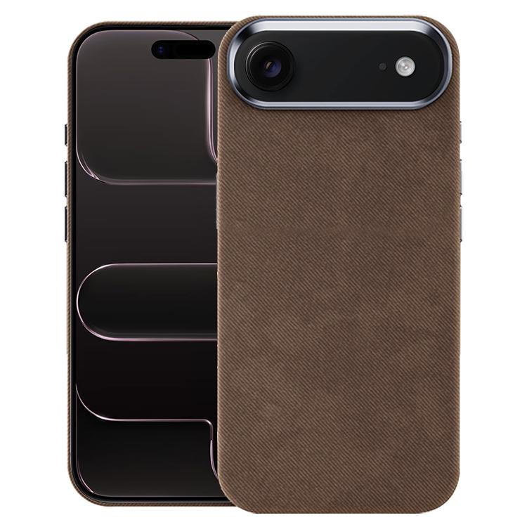 Custodia per telefono magnetica a copertura totale con texture in flanella, For iPhone 17, For iPhone Air
