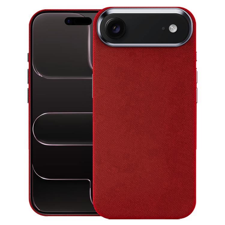 Custodia per telefono magnetica a copertura totale con texture in flanella, For iPhone 17, For iPhone Air