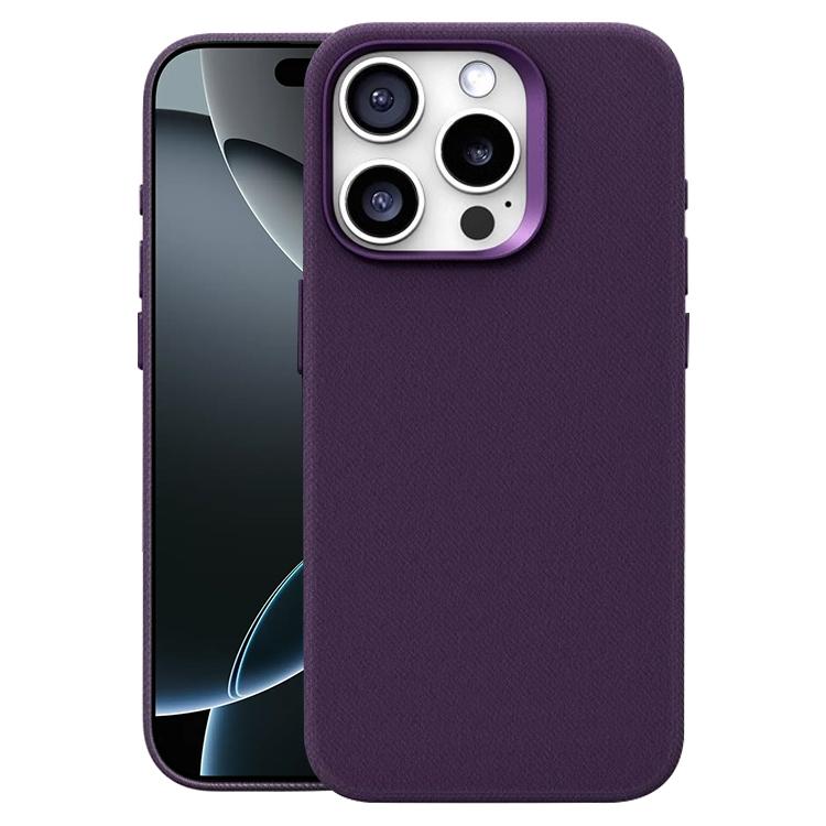 Custodia per telefono magnetica a copertura totale con texture in flanella, For iPhone 16 Pro Max, For iPhone 16 Pro