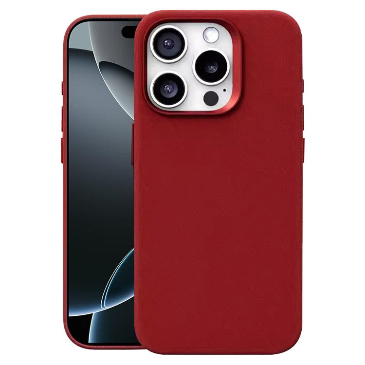 Custodia per telefono magnetica a copertura totale con texture in flanella, For iPhone 16 Pro Max, For iPhone 16 Pro