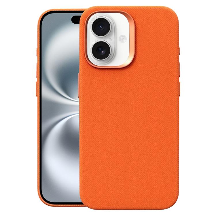Custodia per telefono magnetica a copertura totale con texture in flanella, For iPhone 16 Plus, For iPhone 16