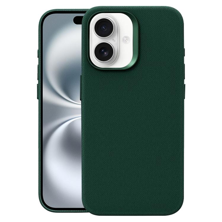 Custodia per telefono magnetica a copertura totale con texture in flanella, For iPhone 16 Plus, For iPhone 16