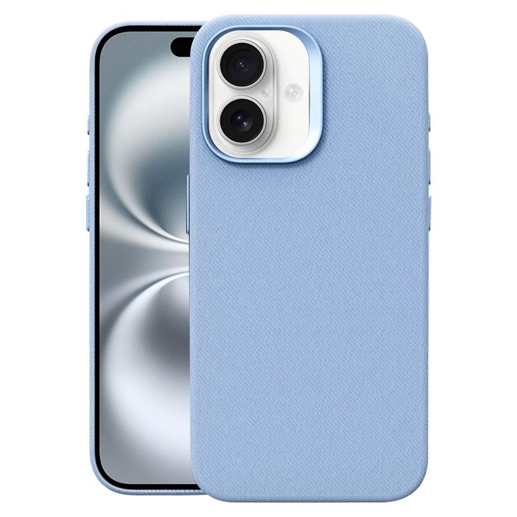 Custodia per telefono magnetica a copertura totale con texture in flanella, For iPhone 16 Plus, For iPhone 16