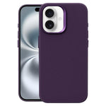 Custodia per telefono magnetica a copertura totale con texture in flanella, For iPhone 16 Plus, For iPhone 16