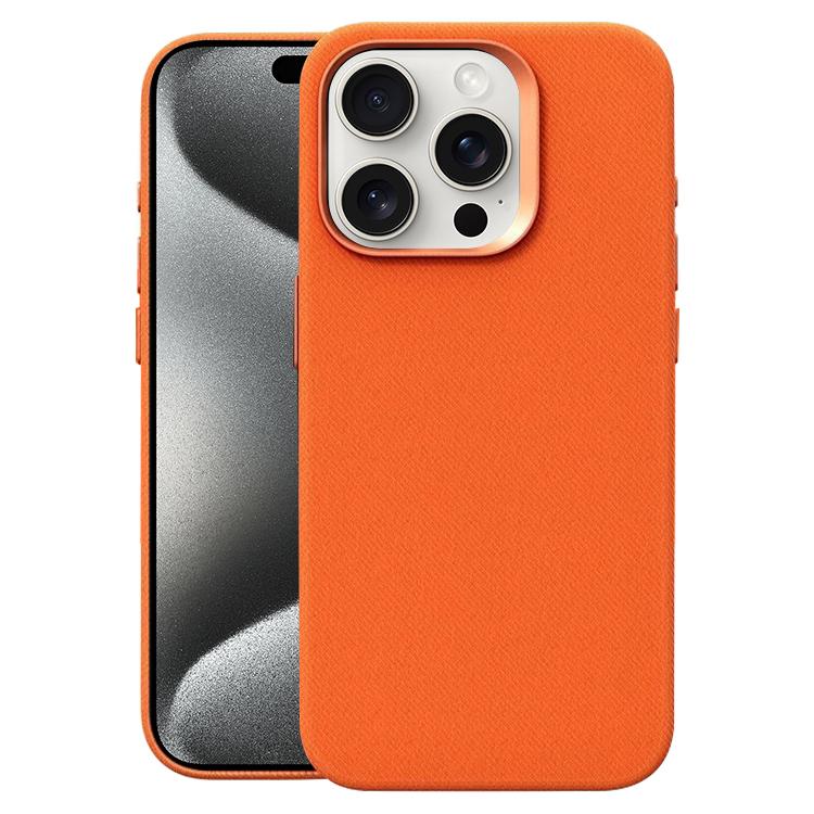Custodia per telefono magnetica a copertura totale con texture in flanella, For iPhone 15 Pro Max, For iPhone 15 Pro