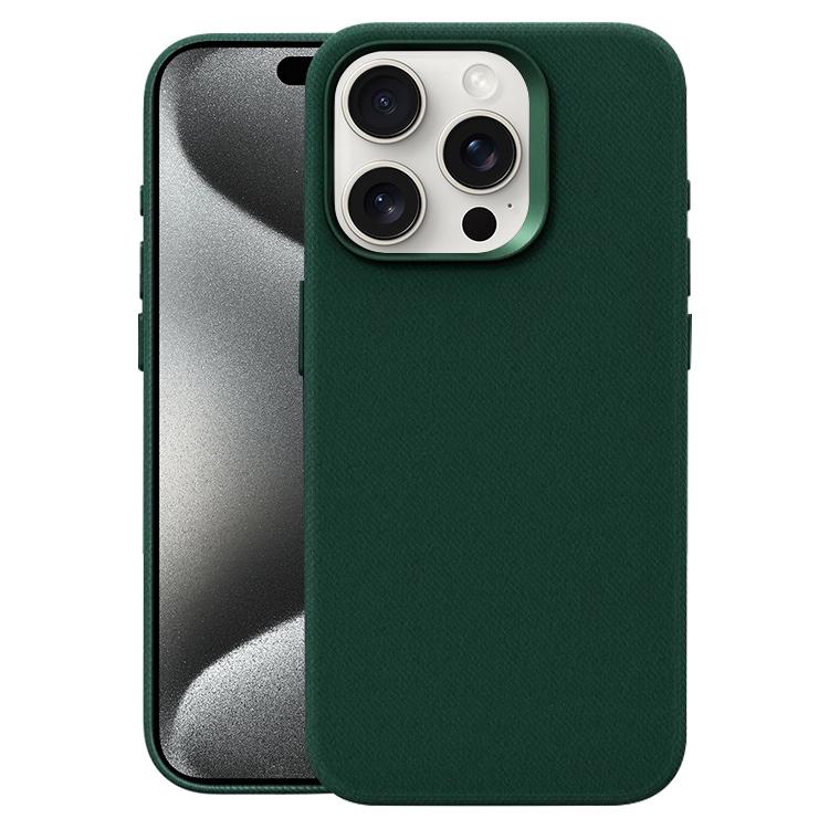 Custodia per telefono magnetica a copertura totale con texture in flanella, For iPhone 15 Pro Max, For iPhone 15 Pro
