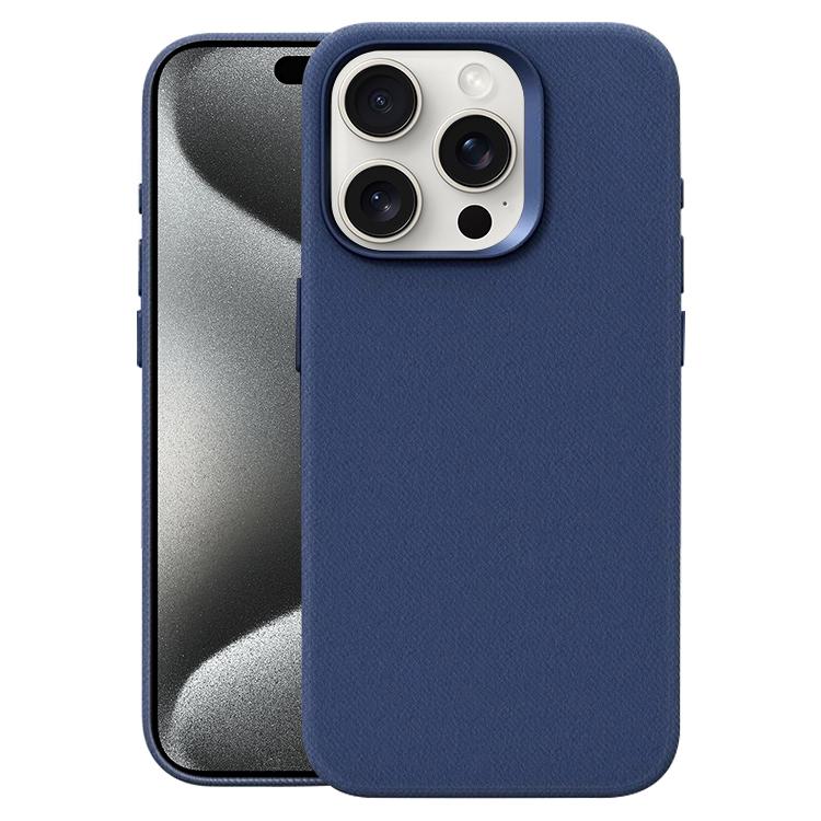 Custodia per telefono magnetica a copertura totale con texture in flanella, For iPhone 15 Pro Max, For iPhone 15 Pro