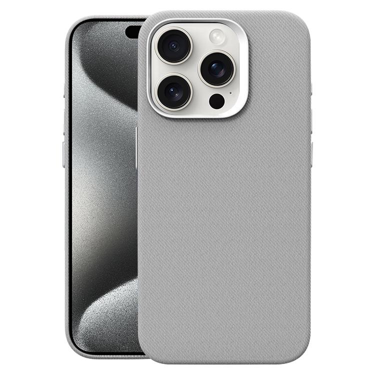 Custodia per telefono magnetica a copertura totale con texture in flanella, For iPhone 15 Pro Max, For iPhone 15 Pro