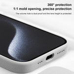 Custodia per telefono magnetica a copertura totale con texture in flanella, For iPhone 15 Plus / 14 Plus, For iPhone 15