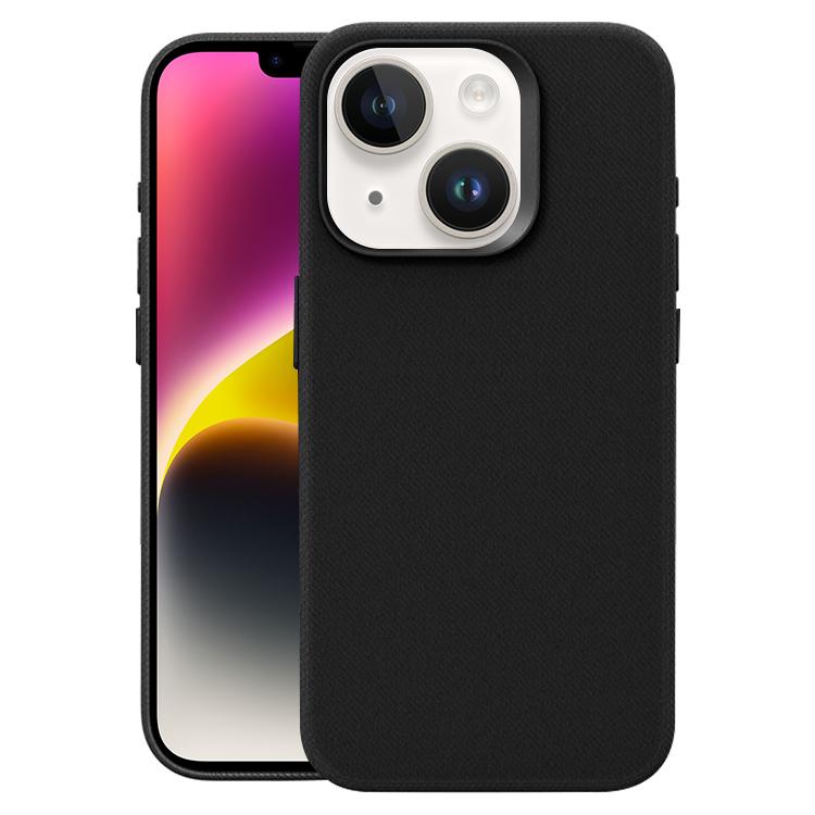 Custodia per telefono magnetica a copertura totale con texture in flanella, For iPhone 15 Plus / 14 Plus, For iPhone 15