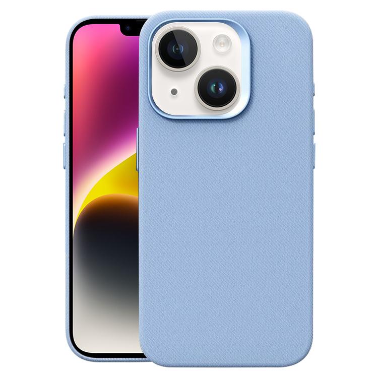 Custodia per telefono magnetica a copertura totale con texture in flanella, For iPhone 15 Plus / 14 Plus, For iPhone 15
