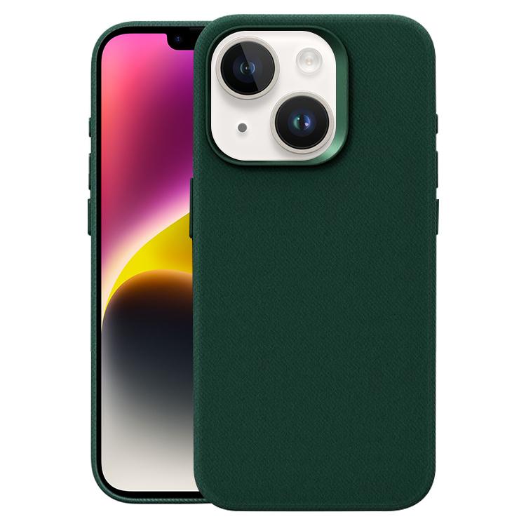Custodia per telefono magnetica a copertura totale con texture in flanella, For iPhone 15 Plus / 14 Plus, For iPhone 15