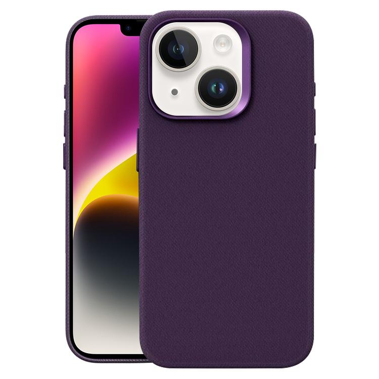 Custodia per telefono magnetica a copertura totale con texture in flanella, For iPhone 15 Plus / 14 Plus, For iPhone 15