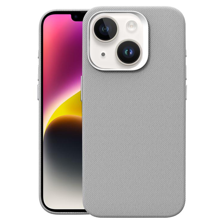 Custodia per telefono magnetica a copertura totale con texture in flanella, For iPhone 15 Plus / 14 Plus, For iPhone 15