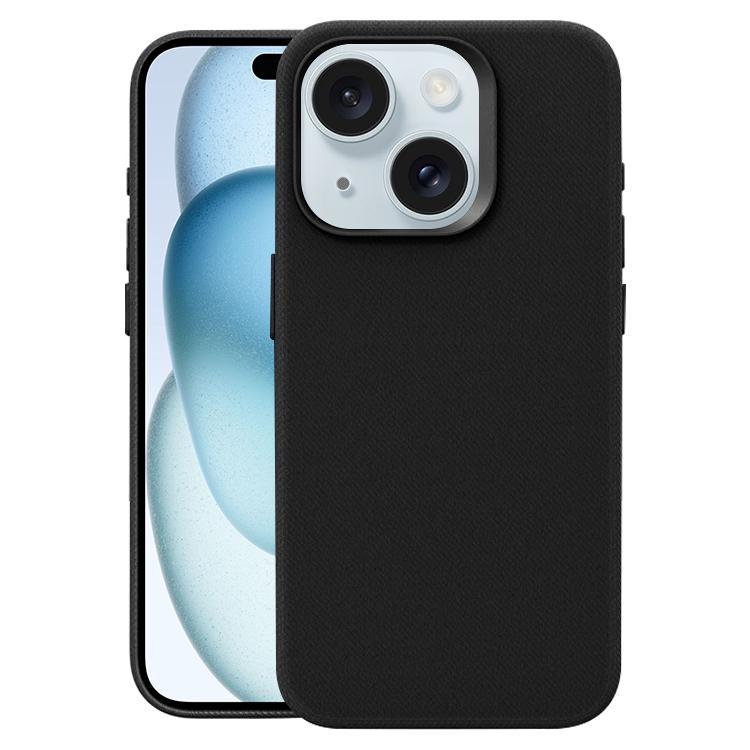 Custodia per telefono magnetica a copertura totale con texture in flanella, For iPhone 15 Plus / 14 Plus, For iPhone 15