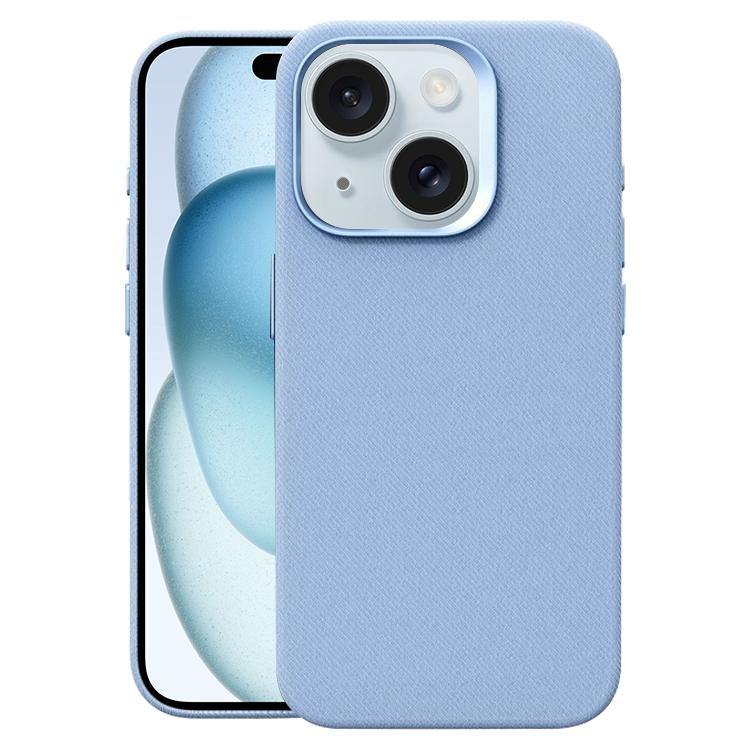 Custodia per telefono magnetica a copertura totale con texture in flanella, For iPhone 15 Plus / 14 Plus, For iPhone 15
