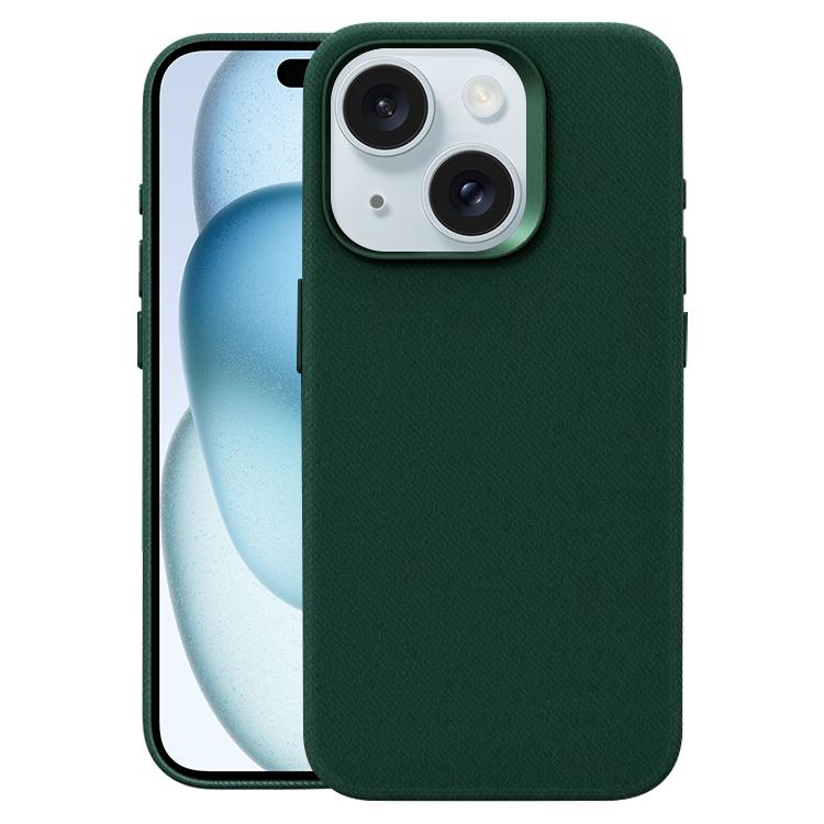 Custodia per telefono magnetica a copertura totale con texture in flanella, For iPhone 15 Plus / 14 Plus, For iPhone 15
