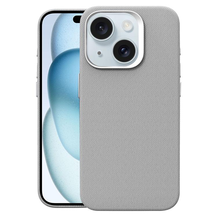 Custodia per telefono magnetica a copertura totale con texture in flanella, For iPhone 15 Plus / 14 Plus, For iPhone 15
