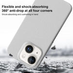 Custodia per telefono magnetica a copertura totale con texture in flanella, For iPhone 14 / 13, For iPhone 14 Pro
