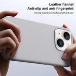 Custodia per telefono magnetica a copertura totale con texture in flanella, For iPhone 14 / 13, For iPhone 14 Pro