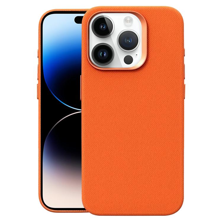 Custodia per telefono magnetica a copertura totale con texture in flanella, For iPhone 14 / 13, For iPhone 14 Pro