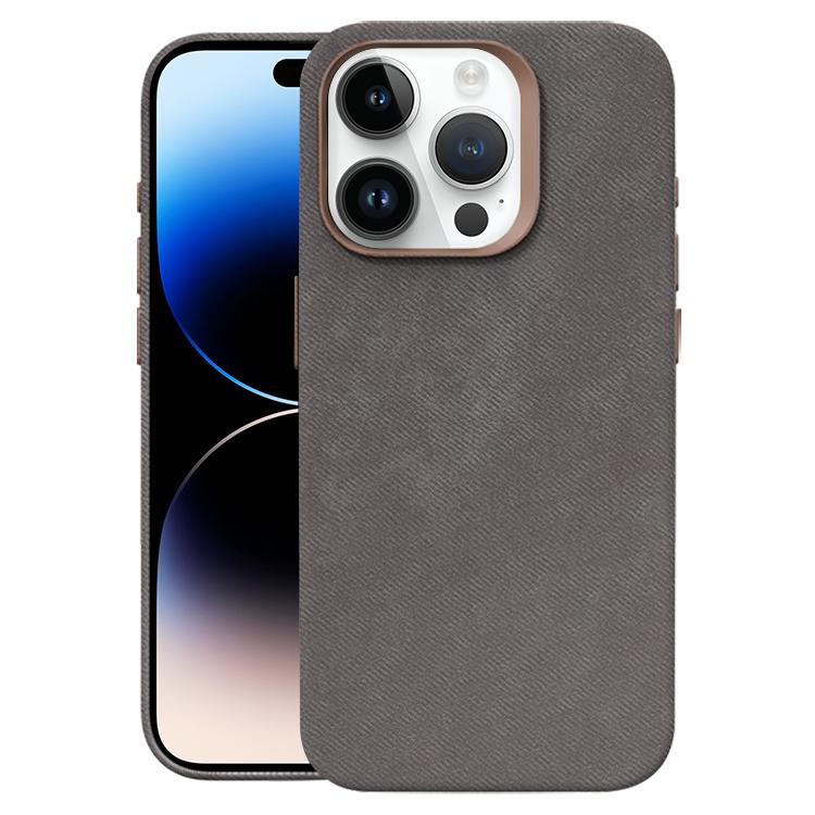 Custodia per telefono magnetica a copertura totale con texture in flanella, For iPhone 14 / 13, For iPhone 14 Pro