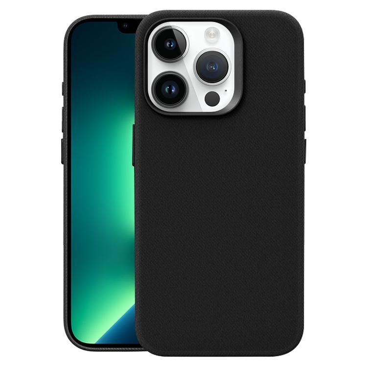 Custodia per telefono magnetica a copertura totale con texture in flanella, For iPhone 13 Pro, For iPhone 12 / 12 Pro