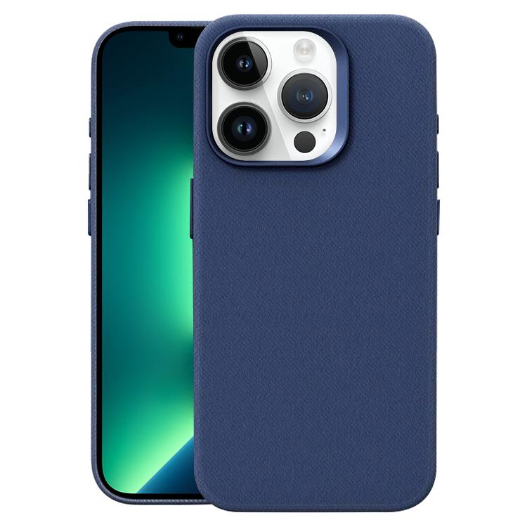Custodia per telefono magnetica a copertura totale con texture in flanella, For iPhone 13 Pro, For iPhone 12 / 12 Pro