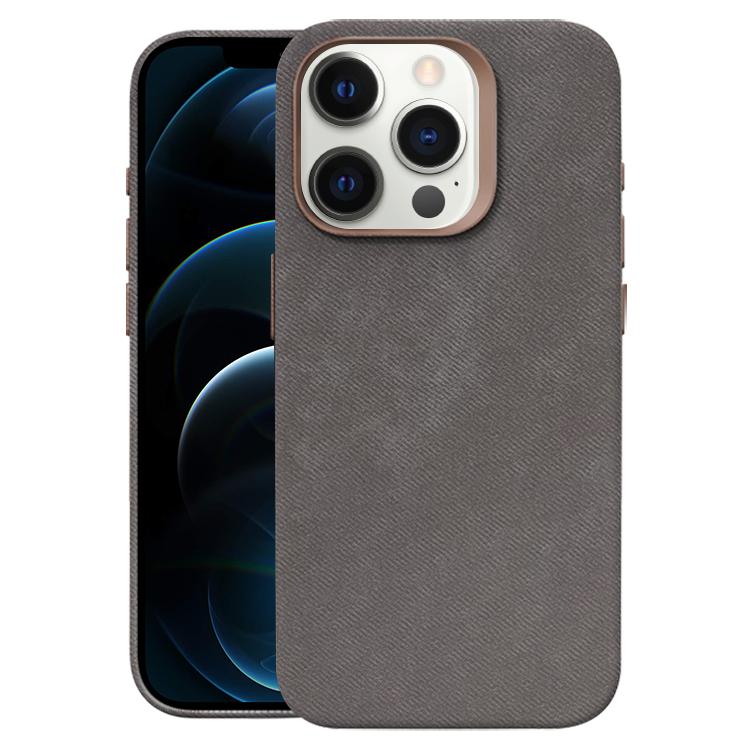 Custodia per telefono magnetica a copertura totale con texture in flanella, For iPhone 12 Pro Max