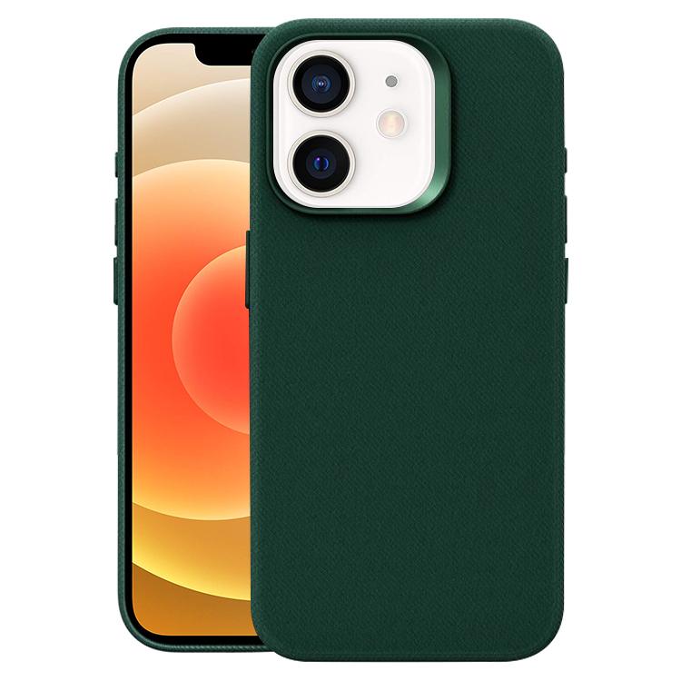 Custodia per telefono magnetica a copertura totale con texture in flanella, For iPhone 13 Pro, For iPhone 12 / 12 Pro