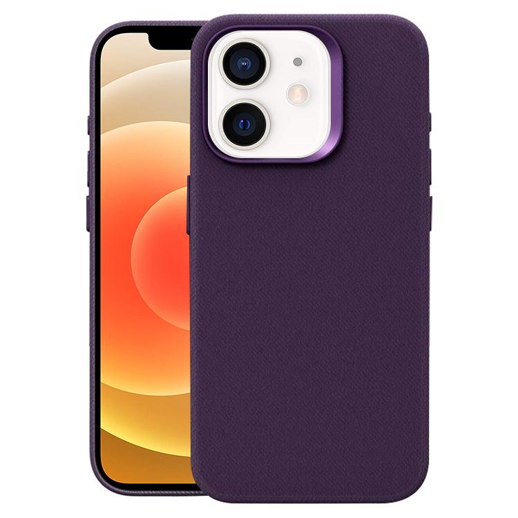 Custodia per telefono magnetica a copertura totale con texture in flanella, For iPhone 13 Pro, For iPhone 12 / 12 Pro