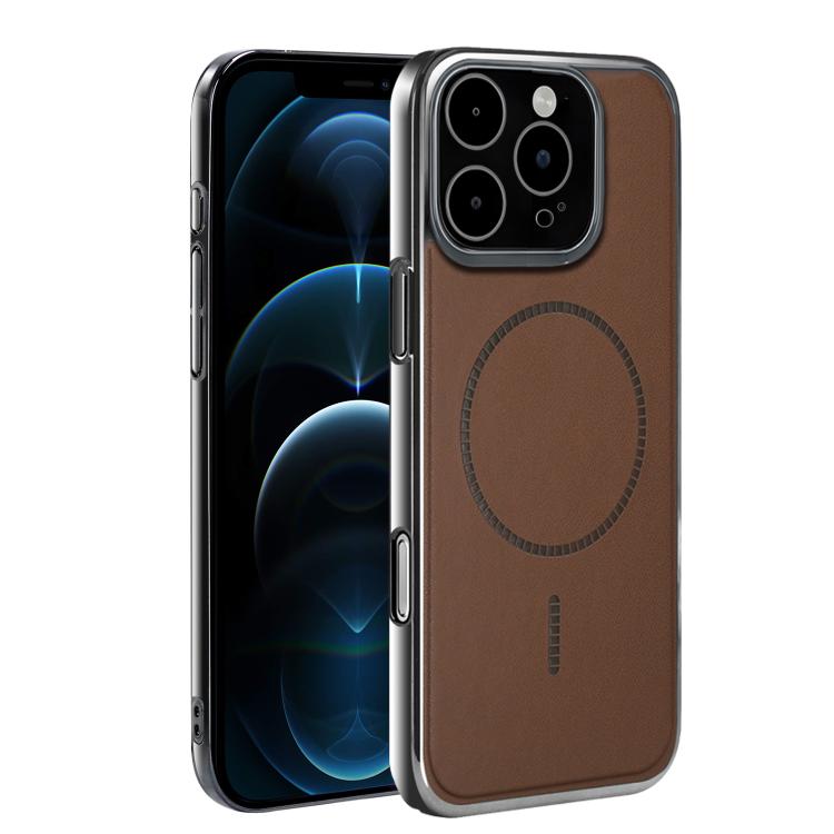 Custodia per telefono ultra sottile e antiurto della serie Magnetica Elettroplaccata, For iPhone 13, For iPhone 12, For iPhone 12 Pro Max, For iPhone 12 Pro