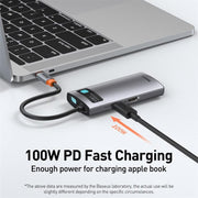 Baseus Metallic Glow Series CAHUB-CY0G 4 in 1 Multifunctional Type-C HUB Docking Station